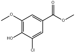 methyl 3-chloro-4-hydroxy-5-methoxybenzoate 结构式