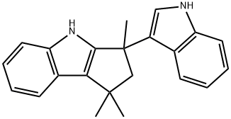 1,1,3-trimethyl-3-(3'-indolyl)-1,2,3,4-tetrahydrocyclopent(b)indole 结构式
