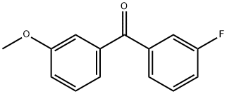 3-氟-3'-甲氧基二苯甲酮 结构式