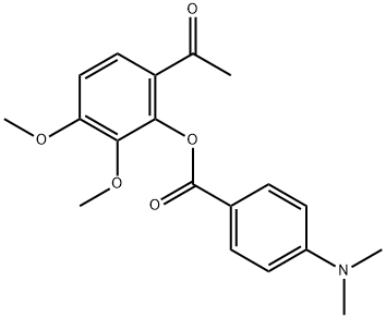 4-(DiMethylaMino)benzoic Acid 6-Acetyl-2,3-diMethoxyphenyl Ester 结构式