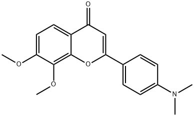 2-(4-(DiMethylaMino)phenyl)-7,8-diMethoxy-4H-chroMen-4-one HBr 结构式