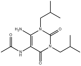 Acetamide,  N-[6-amino-1,2,3,4-tetrahydro-1,3-bis(2-methylpropyl)-2,4-dioxo-5-pyrimidinyl]- 结构式