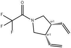 Pyrrolidine, 3,4-diethenyl-1-(trifluoroacetyl)-, cis- (9CI) 结构式