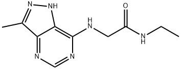 AcetaMide, N-ethyl-2-[(3-Methyl-1H-pyrazolo[4,3-d]pyriMidin-7-yl)aMino]- 结构式