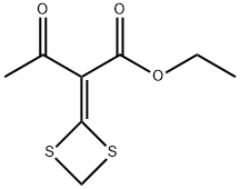 Ethyl 2-(1,3-dithietan-2-ylidene)-3-oxobutanoate 结构式