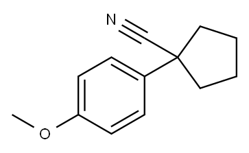 1-(4-甲氧苯基)-1-环戊烷腈 结构式