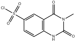 3-甲基-2,4-二氧代-1,2,3,4-四氢喹唑啉-6-磺酰氯 结构式