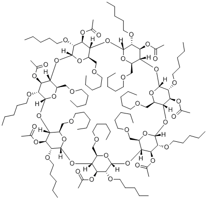 Heptakis-(2,6-di-O-pentyl-3-O-acetyl)-beta-Cyclodextrin 结构式