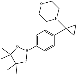 Morpholine, 4-[1-[4-(4,4,5,5-tetraMethyl-1,3,2-dioxaborolan-2-yl)phenyl]cyclopropyl]- 结构式