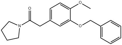 2-[4-Methoxy-3-(phenylMethoxy)phenyl]-1-(1-pyrrolidinyl)ethanone 结构式