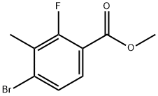 4-溴-2-氟-3-甲基苯甲酸甲酯 结构式