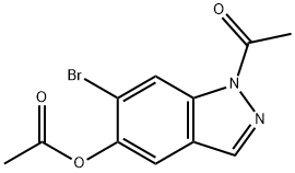 1-[5-(乙酰基氧基)-6-溴-1H-吲唑-1-基]乙酮 结构式