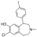 7-chloro-8-hydroxy-1-(4'-iodophenyl)-3-methyl-2,3,4,5-tetrahydro-1H-3-benzazepine 结构式