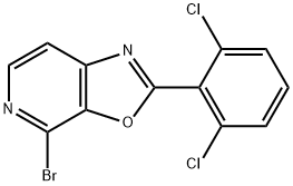 4-溴-2-(2,6-二氯苯基)噁唑并[5,4-C]吡啶 结构式