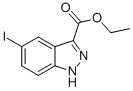 5-碘-1H-吲唑-3-甲酸乙酯 结构式