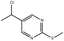 Pyrimidine, 5-(1-chloroethyl)-2-(methylthio)- (9CI) 结构式