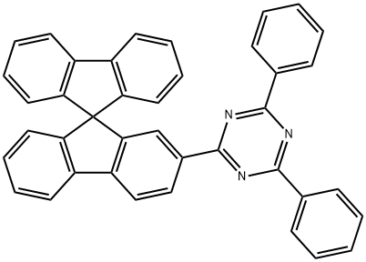 2,4-二苯基-6-(9,9'-螺双[9H-芴]-2-基)-1,3,5-三嗪 结构式