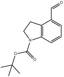 1-BOC-4-甲酰基吲哚啉 结构式