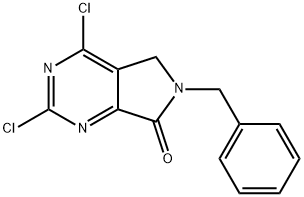 6-苄基-2,4-二氯-5,6-二氢吡咯并[3,4-D]嘧啶-7-酮 结构式