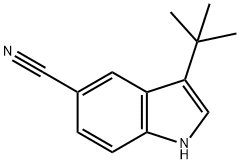 3-tert-butyl-(1H)-indole-5-carbonitrile 结构式
