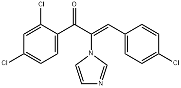 2-Propen-1-one,  3-(4-chlorophenyl)-1-(2,4-dichlorophenyl)-2-(1H-imidazol-1-yl)-,  (Z)-  (9CI) 结构式