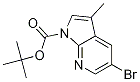 1H-Pyrrolo[2,3-b]pyridine-1-carboxylic acid, 5-broMo-3-Methyl-, 1,1-diMethylethyl ester 结构式