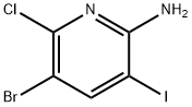 5-溴-6-氯-3-碘吡啶-2-胺 结构式