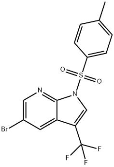 5-溴-1-甲苯磺酰基-3-(三氟甲基)-1H-吡咯并[2,3-B]吡啶 结构式
