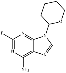 2-氟-9-(四氢-2H-吡喃-2-基)-9H-嘌呤-6-胺 结构式