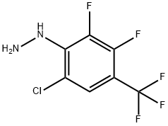 6-氯-2,3-二氟-4-(三氟甲基)苯肼 结构式
