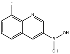 (8-氟喹啉-3-基)硼酸 结构式