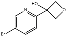 3-(5-溴-2-吡啶基)-3-羟基氧杂环丁烷 结构式