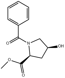反式-1-苯甲酰基-4-羟基-L-脯氨酸甲酯 结构式