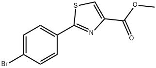 2-(4-溴苯基)噻唑-4-甲酸甲酯 结构式