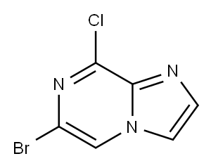 6-溴-8-氯咪唑[1,2-A]吡嗪 结构式