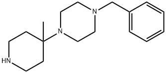 1-苄基-4-(4-甲基哌啶-4-基)哌嗪三盐酸盐 结构式