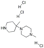 1-甲基-4-(4-甲基哌啶-4-基)哌嗪三盐酸盐 结构式
