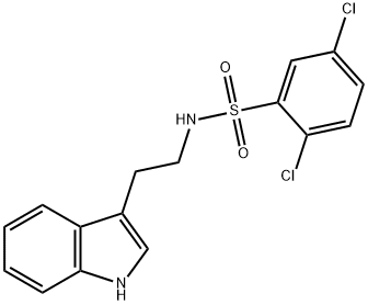 N-(2-(1H-吲哚-3-基)乙基)-2,5-二氯苯磺酰胺 结构式