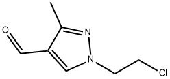 1-(2-氯乙基)-3-甲基-1H-吡唑-4-甲醛 结构式