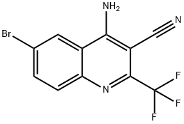 4-氨基-6-溴-2-(三氟甲基)喹啉-3-甲腈 结构式