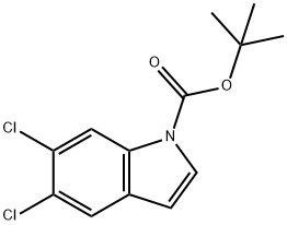 1-BOC-5,6-二氯-1H-吲哚 结构式