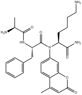 H-ALA-PHE-LYS-AMC 结构式