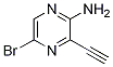 2-氨基-5-溴-3-乙炔基吡嗪 结构式