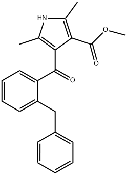 2,5-DIMETHYL-4-[2-(PHENYLMETHYL)BENZOYL]-1H-PYRROLE-3-CARBOXYLIC ACID METHYL ESTER 结构式