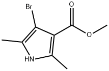 4-溴-2,5-二甲基-1H-吡咯-3-羧酸甲酯 结构式