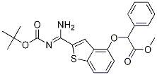 (Z) - 2 - ((2-(N' - (叔丁氧基羰基)氨基甲脒基)苯并[B]噻吩-4-基)氧基)- 结构式