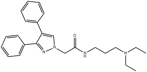 1-[4,5-DIPHENYLPYRAZOL-1-YL]-N-(DIETHYLAMINOPROPYL)-ACETAMIDE 结构式