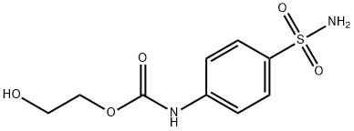 2-羟乙基-N-(4-氨磺酰基苯基)氨基甲酸酯 结构式