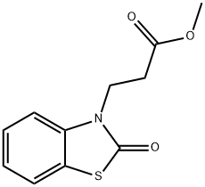 3-(2-氧代-1,3-苯并噻唑-3(2H)-基)丙酸甲酯 结构式