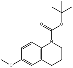 TERT-BUTYL 6-METHOXY-3,4-DIHYDROQUINOLINE-1(2H)-CARBOXYLATE 结构式